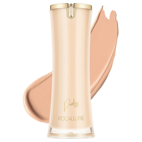 FOCALLURE PerfectBase Lasting Poreless Liquid Foundation,Medium to Full Coverage with Matte Finish,#12 WP11 Satin