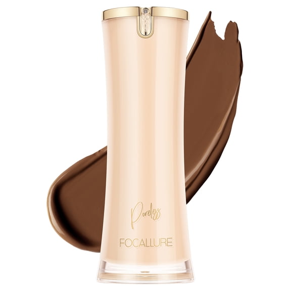 FOCALLURE PerfectBase Lasting Poreless Liquid Foundation,Medium to Full Coverage with Matte Finish,WP33 Chestnut