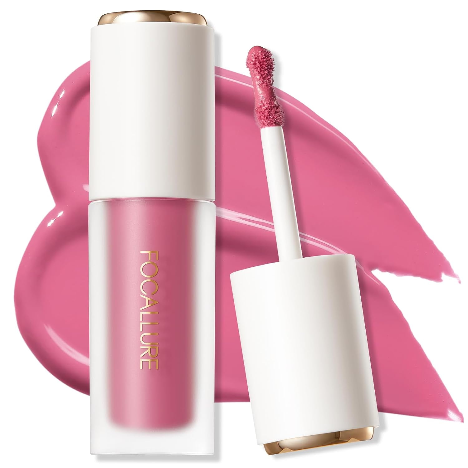 FOCALLURE Silky Cream Liquid Blush, Long Lasting and Lightweight Cheek