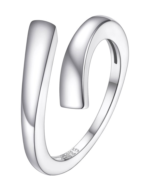925 Sterling Silver Toe Rings for Women Adjustable Open Cuff Ring Hypoallergenic Plain Silver Band Rings Beach Foot Jewelry for Summer