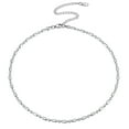 thumbnail image 1 of FOCALOOK Beaded Choker Necklaces for Women Stainless Steel Silver Bohemian Boho Summer Choker Collar Chain Daughter Girlfriend Wife Birthday Mother's Day Jewelry Gift, 1 of 10