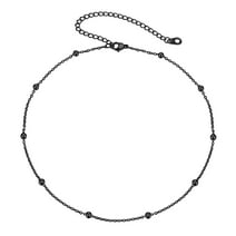 FOCALOOK Beaded Choker Necklaces for Women Girls Stainless Steel Bohemian Summer Choker Collar Chain