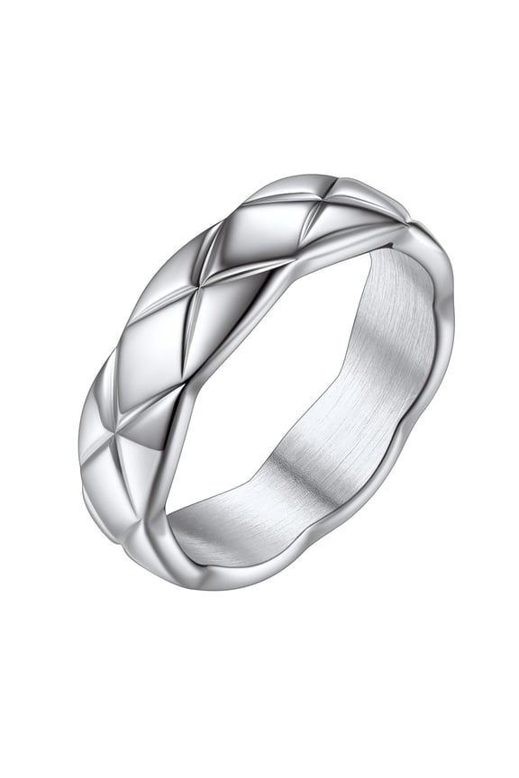 Crush Band Rings for Women Wedding Promise Chunky Wide Stacking Rings Size 10