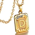 thumbnail image 1 of FOCALOOK Initial Pendant Necklace for Women Men Gold Plated Dog Tag Letter D Capital Alphabet Necklace Girlfriend Mother Wife Daughter Valentines Jewelry Gift, 1 of 8
