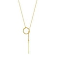 thumbnail image 1 of FOCALOOK Lariat Y Necklace Long Necklace for Women Vertical Bar Looped Adjustable Gold Plated Jewelry Chain Drop Necklace, 1 of 9