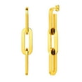 thumbnail image 1 of FOCALOOK Link Chain Drop Earrings for Women Minimalist Paperclip Long Dangle Earrings Gold Plated, 1 of 8