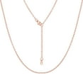 thumbnail image 1 of FOCALOOK Rose Gold Plated Chain Necklace for Women Stainless Steel Hypoallergenic Rolo Cable Replacement Chains for Pendant Mothers Day Jewelry Gift 2MM 24", 1 of 9