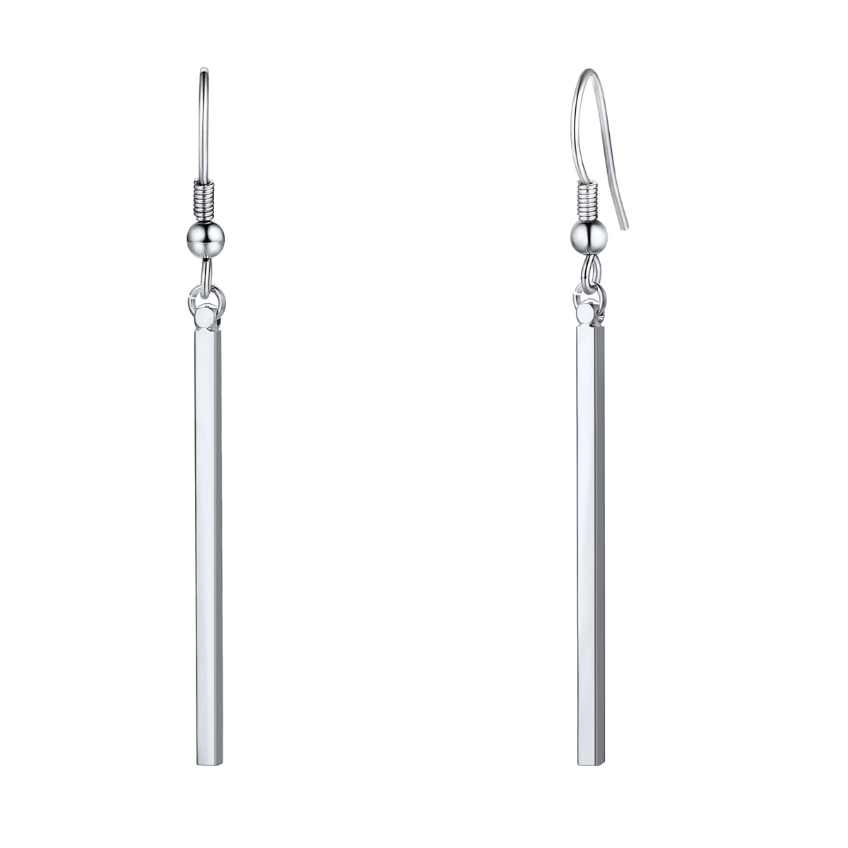 FOCALOOK Silver Vertical Bar Earrings for Women Hypoallergenic Minimal Long  Thin Drop Dangle Earrings 