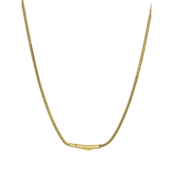 FOCALOOK Snake Chain Necklace for Women Men Gold Plated 316L Stainless Steel Replacement Chain for Pendant Charm 2mm 22 Inch with Gift Box
