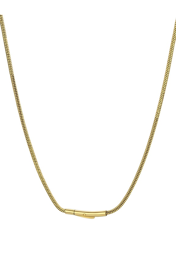 Snake Chain Necklace for Women Men Gold Plated 316L Stainless Steel Replacement Chain for Pendant Charm 2mm 22 Inch with Gift Box