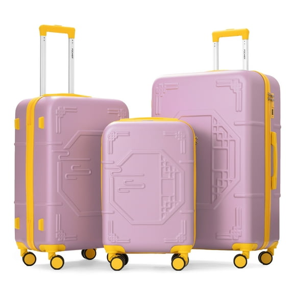FOCHIER F Luggage sets 3 Pieces,Hardside Lightweight Suitcase with Spinner Wheels for Travel (20" 24" 28")