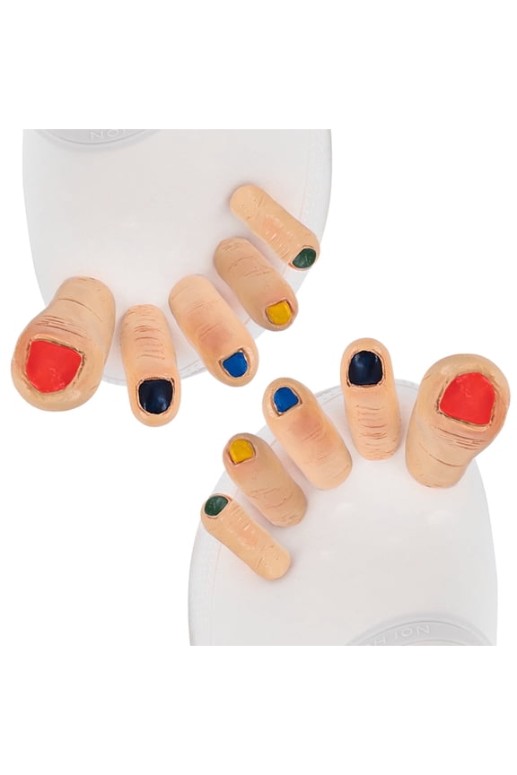 3D Funny Shoe Toes Charms, 10PCS Shoe Funny Toes Charms-Ugly Toe Shoe Charms for Adults (10 White)