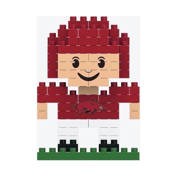 FOCO BRXLZ NCAA Arkansas Razorbacks Mini Football Player 3-D Construction Toy