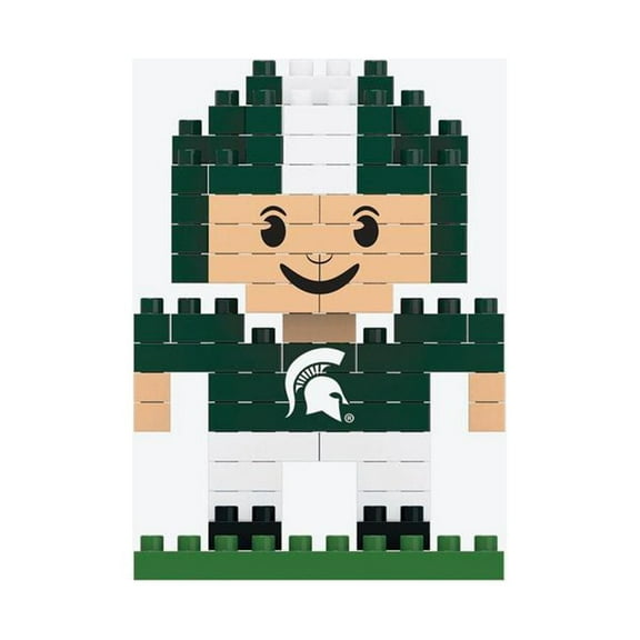 FOCO BRXLZ NCAA Michigan St. Spartans Mini Football Player 3-D Construction Toy
