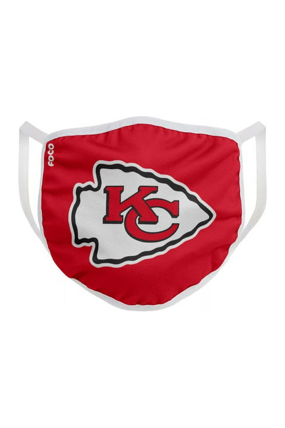 FOCO Household Multi-Purpose Kansas City Chiefs Face Mask Multicolored 1 pk - Case Of: 1;