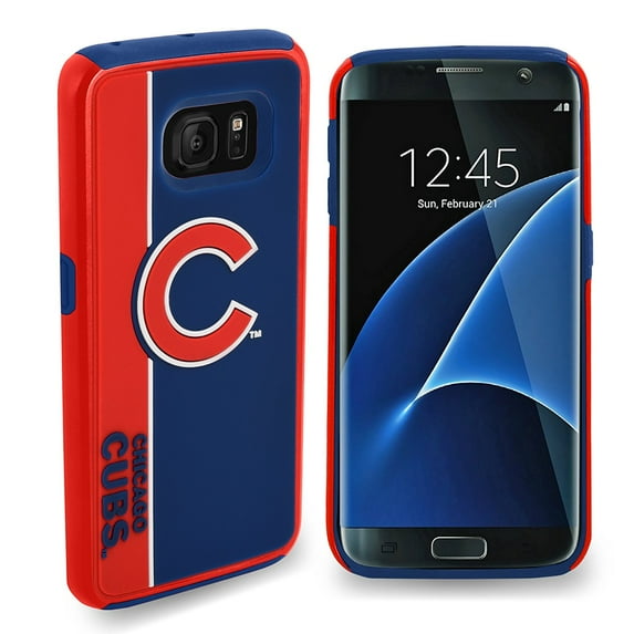 FOCO MLB Chicago Cubs Dual Hybrid Bold Case for Samsung Galaxy S8 Plus