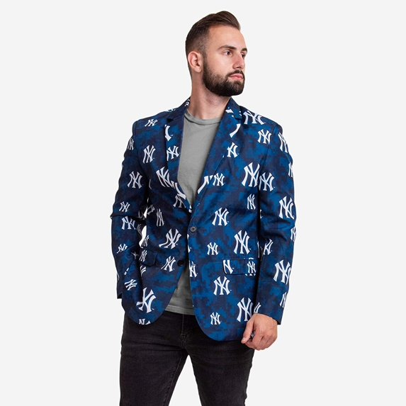 FOCO MLB Mens Repeat Logo Camo Business Jacket New York Yankees 50