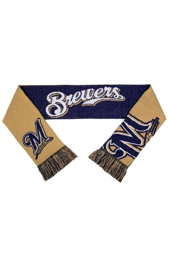 MLB Milwaukee Brewers Reversible Split Logo Scarf 66"