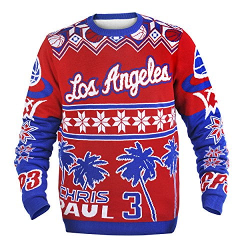 FOCO NBA Men s Los Angeles Clippers Chris Paul 3 Player Ugly Sweater Walmart