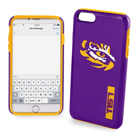 FOCO NCAA LSU Tigers Hybrid Case for iPhone SE (2022), (20), 8, 7, 6, 6S (4.7")