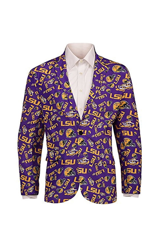 NCAA Licensed LSU Tigers Repeat Logo Ugly Business Jacket - Small