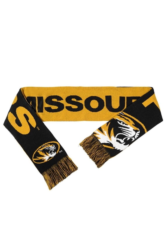 NCAA Missouri Tigers Split Logo Reverse Scarf 66"