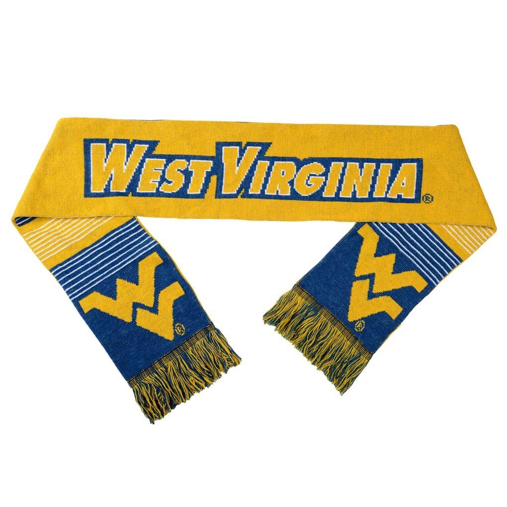 FOCO NCAA West Virginia Mountaineers Reversible Split Logo Scarf - image 1 of 2