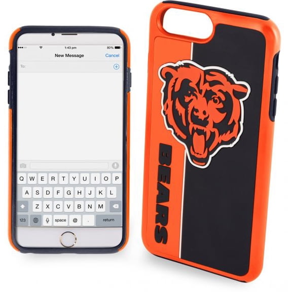 FOCO NFL Chicago Bears Dual Hybrid Bold Case for iPhone 8 +, 7 +& 6S + (5.5")