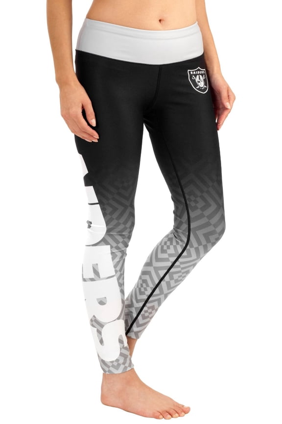 NFL Licensed Las Vegas Raiders Gradient Print Leggings Women's Medium