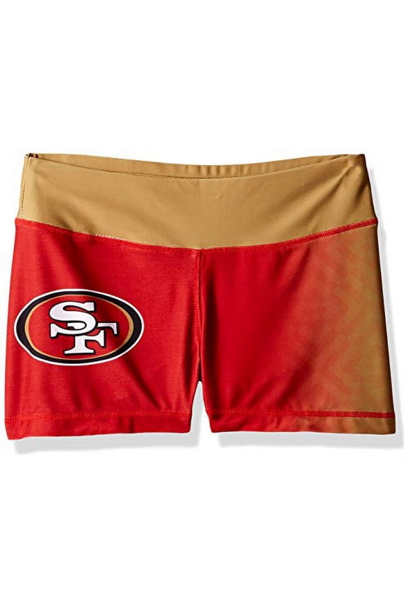 NFL Licensed San Francisco 49ers Gradient Print Bootie Shorts - Medium