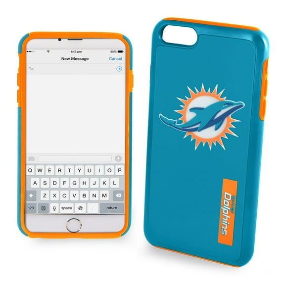 FOCO NFL Miami Dolphins Hybrid Case For iPhone SE (2022-20) 8, 7 & 6s (4.7")