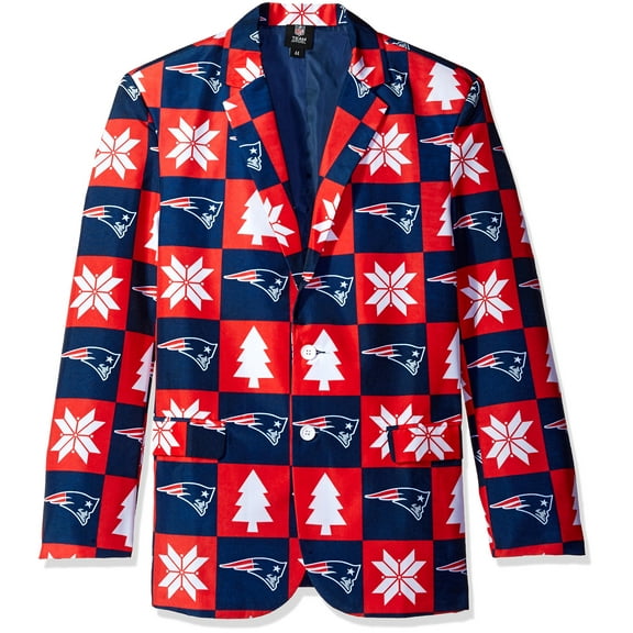 FOCO NFL New England Patriots Patches Ugly Business Jacket Medium (44)