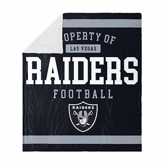 FOCO NFL Unisex-Adult NFL Team Logo Sherpa Fleece Plush Throw Blanket
