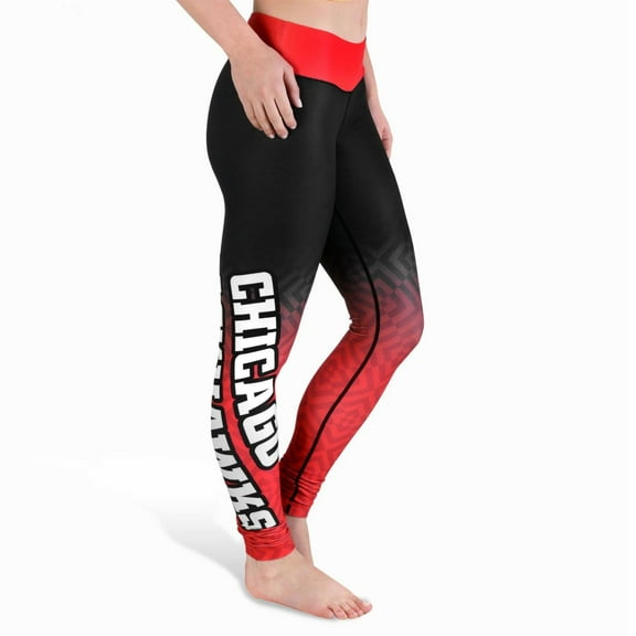 FOCO NHL Chicago Blackhawks Gradient Print Leggings Women's Small
