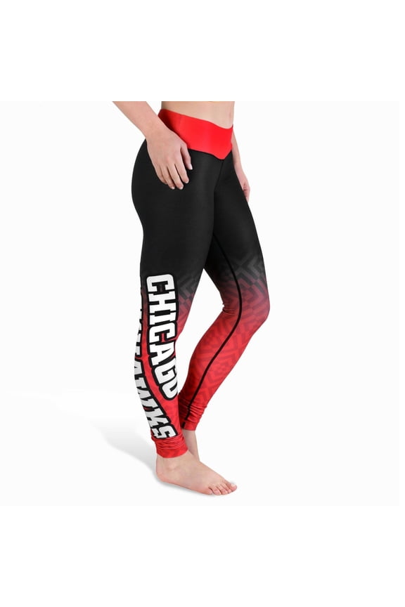 NHL Chicago Blackhawks Gradient Print Leggings Women's Small