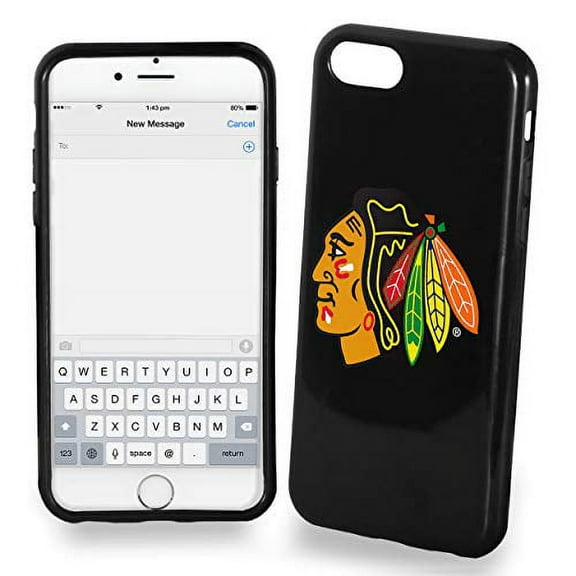FOCO NHL Chicago Blackhawks Soft Case For iPhone 8 Plus, 7Plus (5.5")