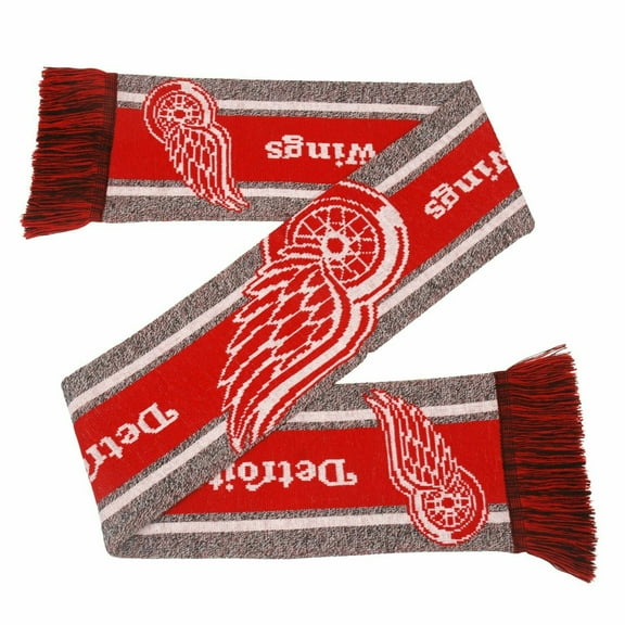 FOCO NHL Licensed Detroit Red Wings Gray Big Logo Scarf (66")