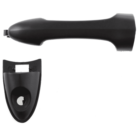 FOCUS 00-07 FRONT EXTERIOR DOOR HANDLE RH=LH, Textured Black, w/ Keyhole, Cap, Cover, Pad and Handle