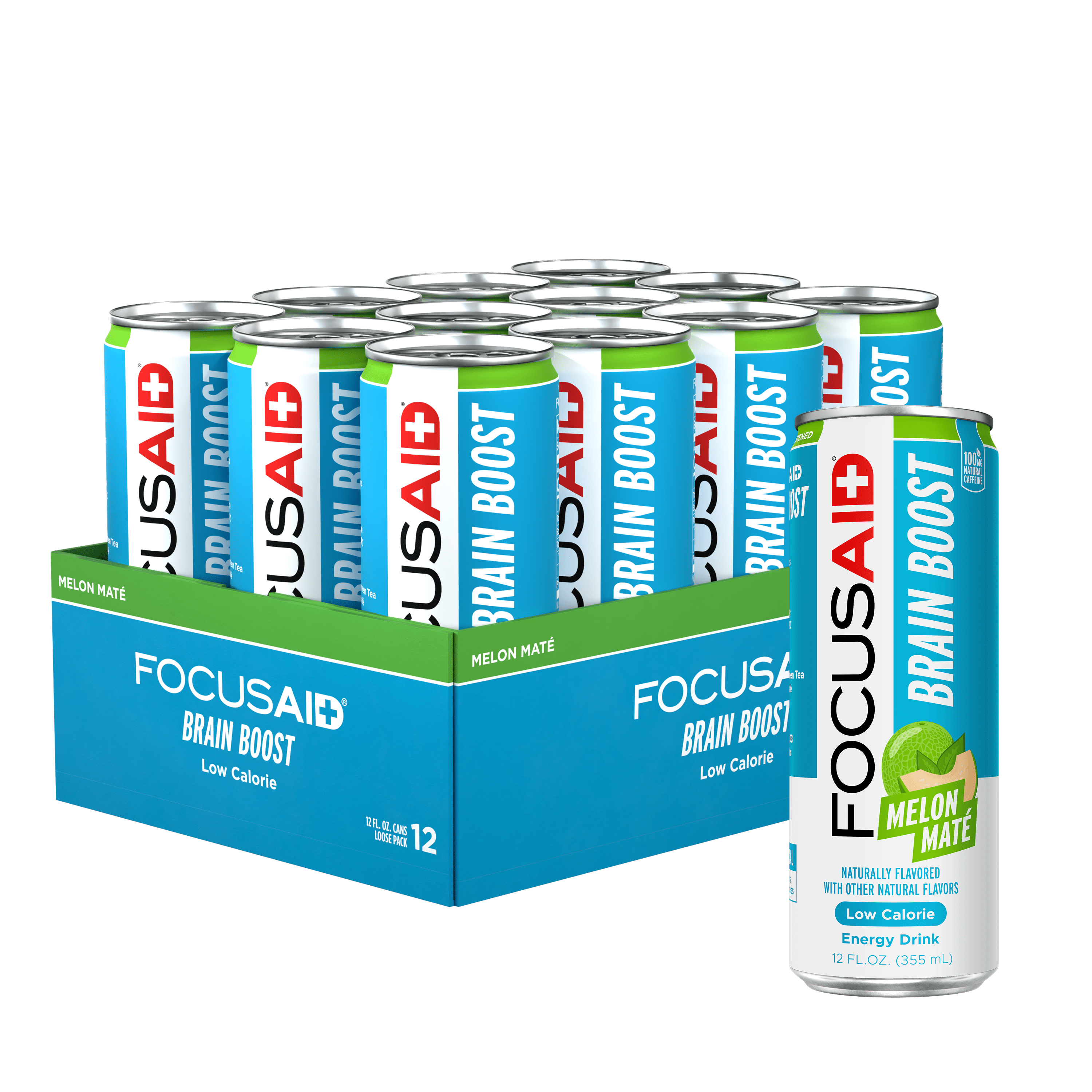FOCUSAID Energy Blend, Melon Mate, Alpha-GPC, Green Tea, 12oz, 12