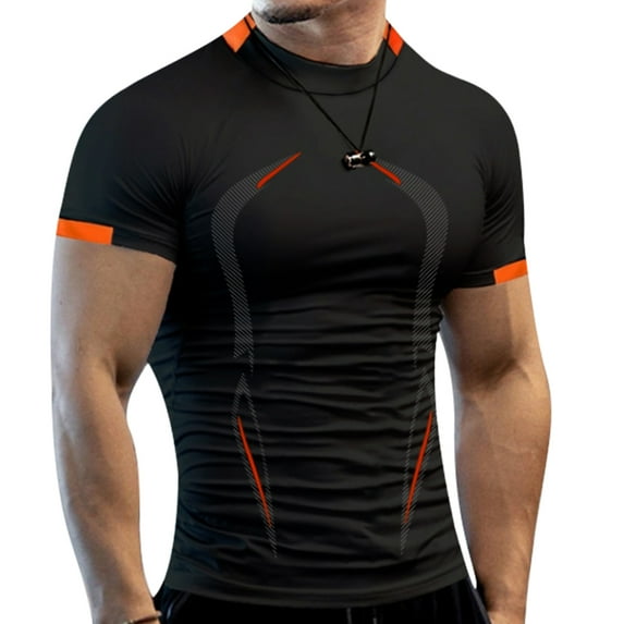 FOCUSNORM Athletic Shirts for Men Short Sleeve Workout Shirt Quick Dry Short Sleeve Tops