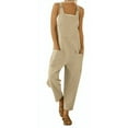 thumbnail image 1 of ladies Overalls Bib Multi-Pockets Bib-and-Brace Overalls Jumpsuit Pant Suspender trousers Strap Trouser romper women, 1 of 5