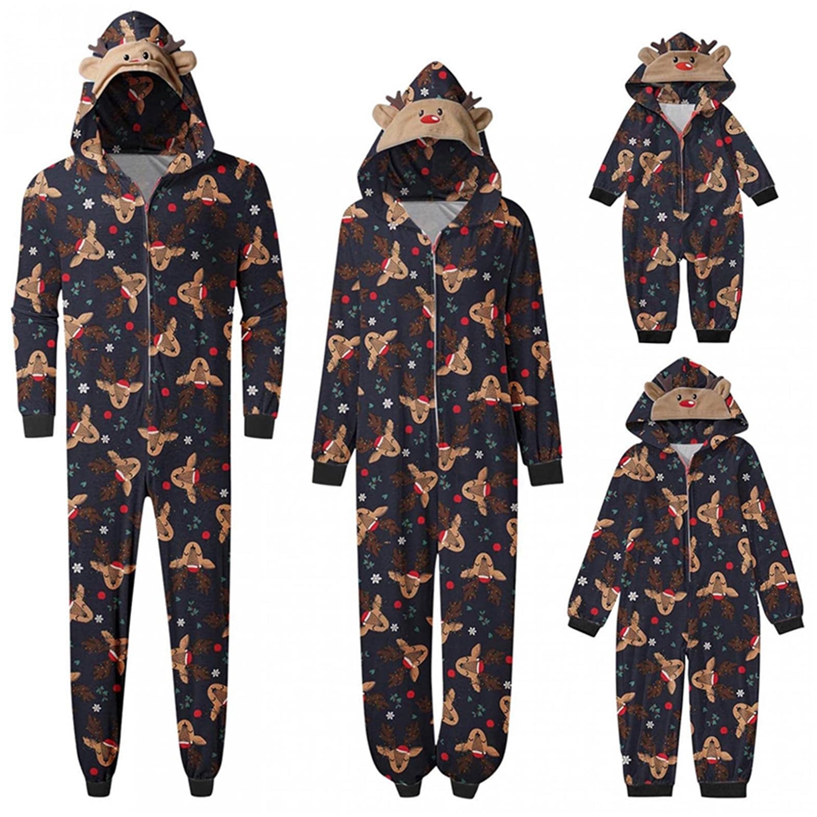 FOCUSNORM Matching Christmas Pjs for Family Reindeer Print Onesie ...