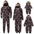 thumbnail image 1 of FOCUSNORM Matching Christmas Pjs for Family Reindeer Print Onesie Pajamas Hoodie One Piece Xmas Sleepwear Outfits, 1 of 5
