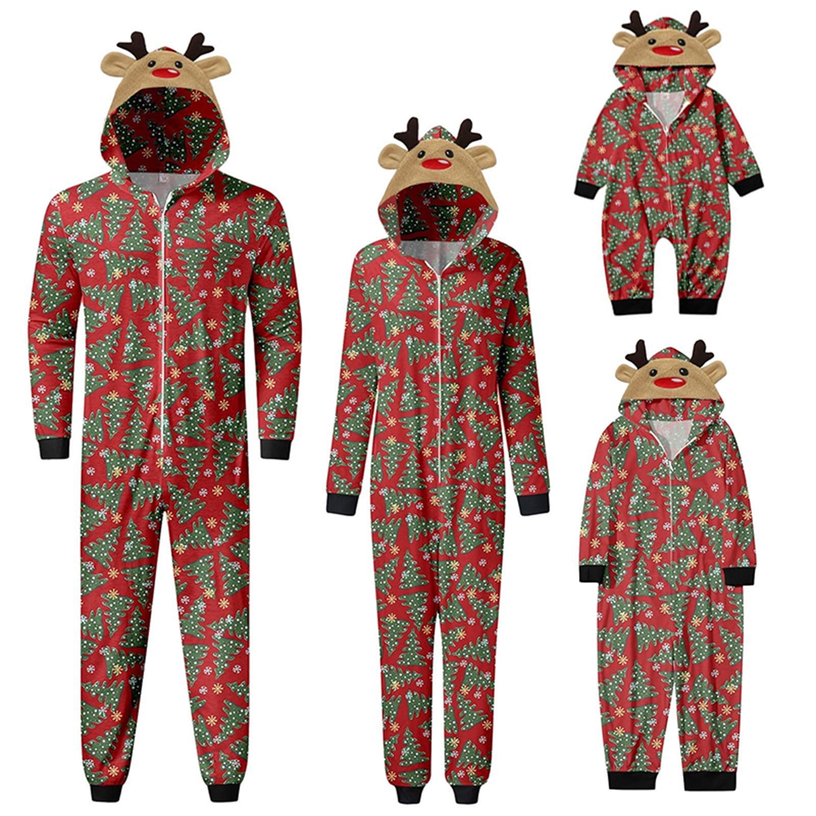 Boys Long Sleeve Embroidered Reindeer Fleece Hoodie - Ho Ho Ho - BLUE