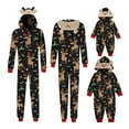 thumbnail image 1 of FOCUSNORM Matching Christmas Pjs for Family Reindeer Print Onesie Pajamas Hoodie One Piece Xmas Sleepwear Outfits, 1 of 8