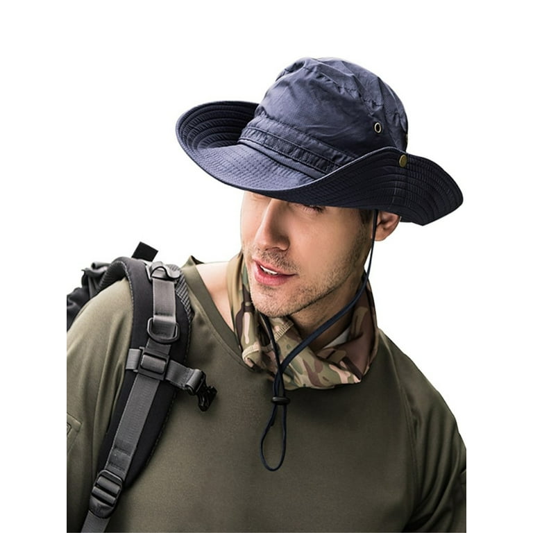 Men Sun Hat Cap Summer Fishing Hat Folded Outdoor Cycling Sunscreen Anti-UV  Hats