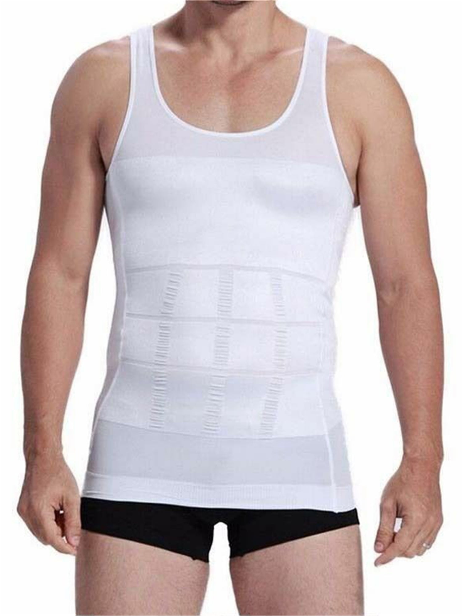 FOCUSNORM Mens Slimming Vest Body Shaper Slim Chest Belly Waist Compression  Shirt S-XXL