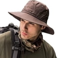 thumbnail image 1 of FOCUSNORM Mens UV Protection Wide Brim Sun Hats Cooling Mesh Cap Foldable Travel Outdoor Fishing Hat, 1 of 7