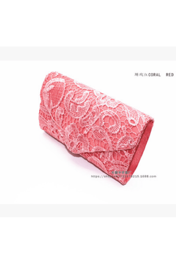 clutch purses for women, Shoulder Bag solid Color Lace Decoration Inverted Triangle Snap Button Closure