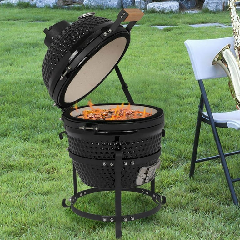 Focussexy 13 inch Charcoal PST Mount Kettle Grill Heavy Duty Black